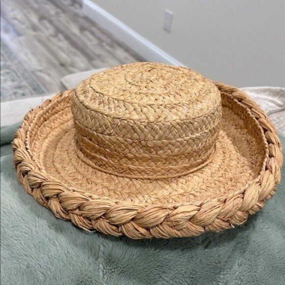 WHITTALL & SHON 100% STRAW SUN HAT - Picture 1 of 5